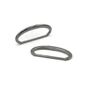 Oval Rings Silver 30 mm