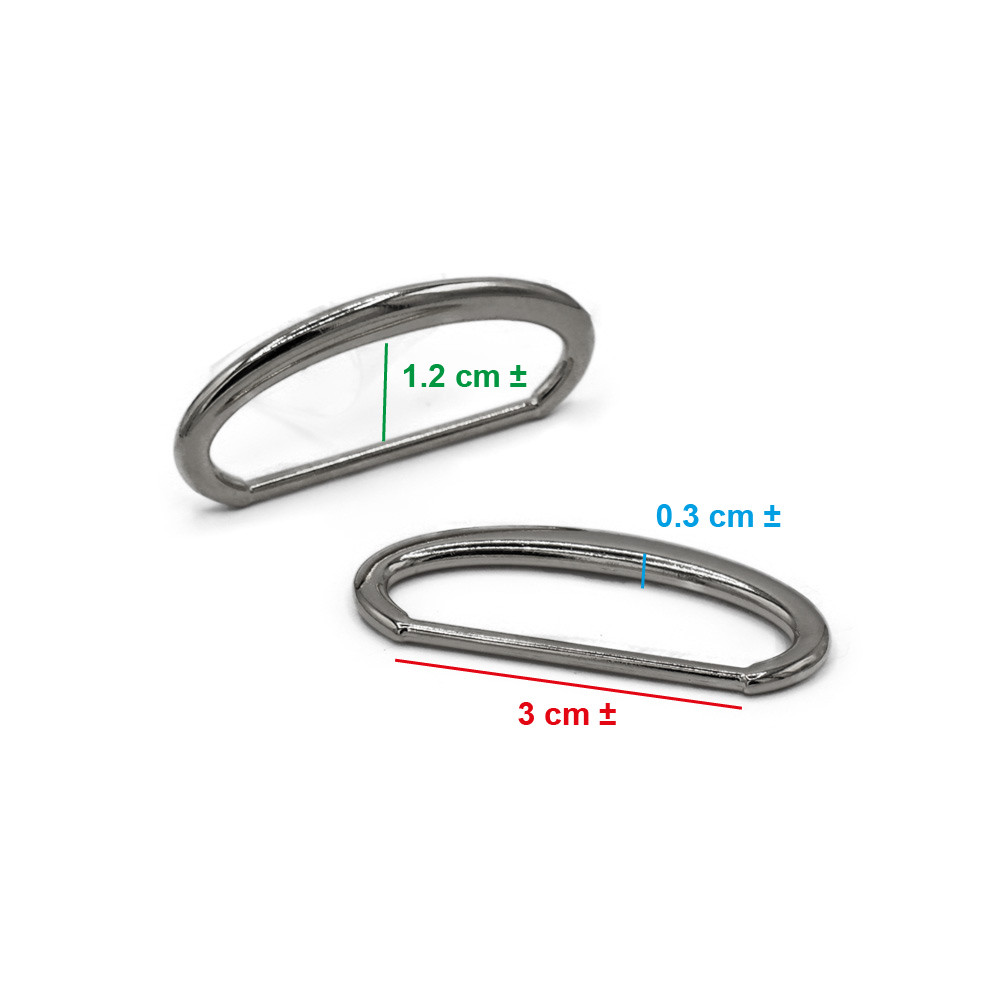 Oval Rings Silver 30 mm