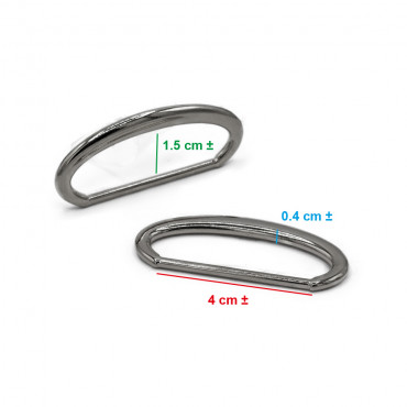 Oval Rings Silver 40 mm