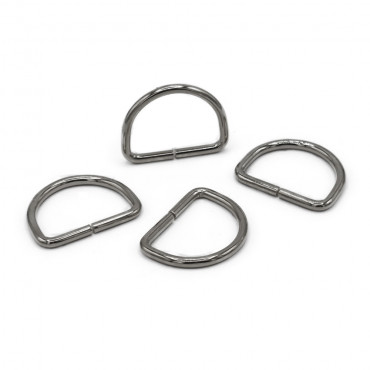 Semi circular open rings Silver 20mm