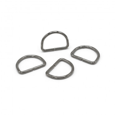 Semi circular open rings Silver 15mm