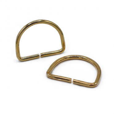 Semi circular open rings Gold 40mm