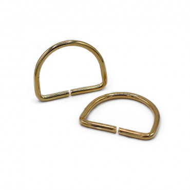 Semi circular open rings Gold 35mm