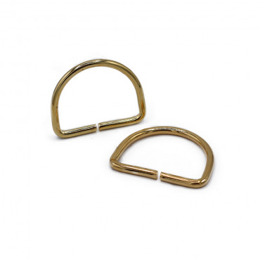 Semi circular open rings Gold 30mm