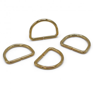 Semi circular open rings Gold 25mm