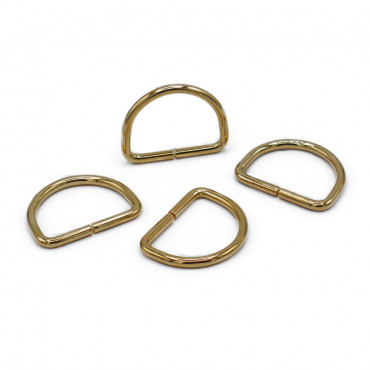 Semi circular open rings Gold 20mm