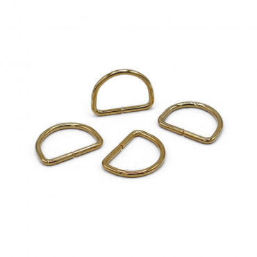 Semi circular open rings Gold 15mm