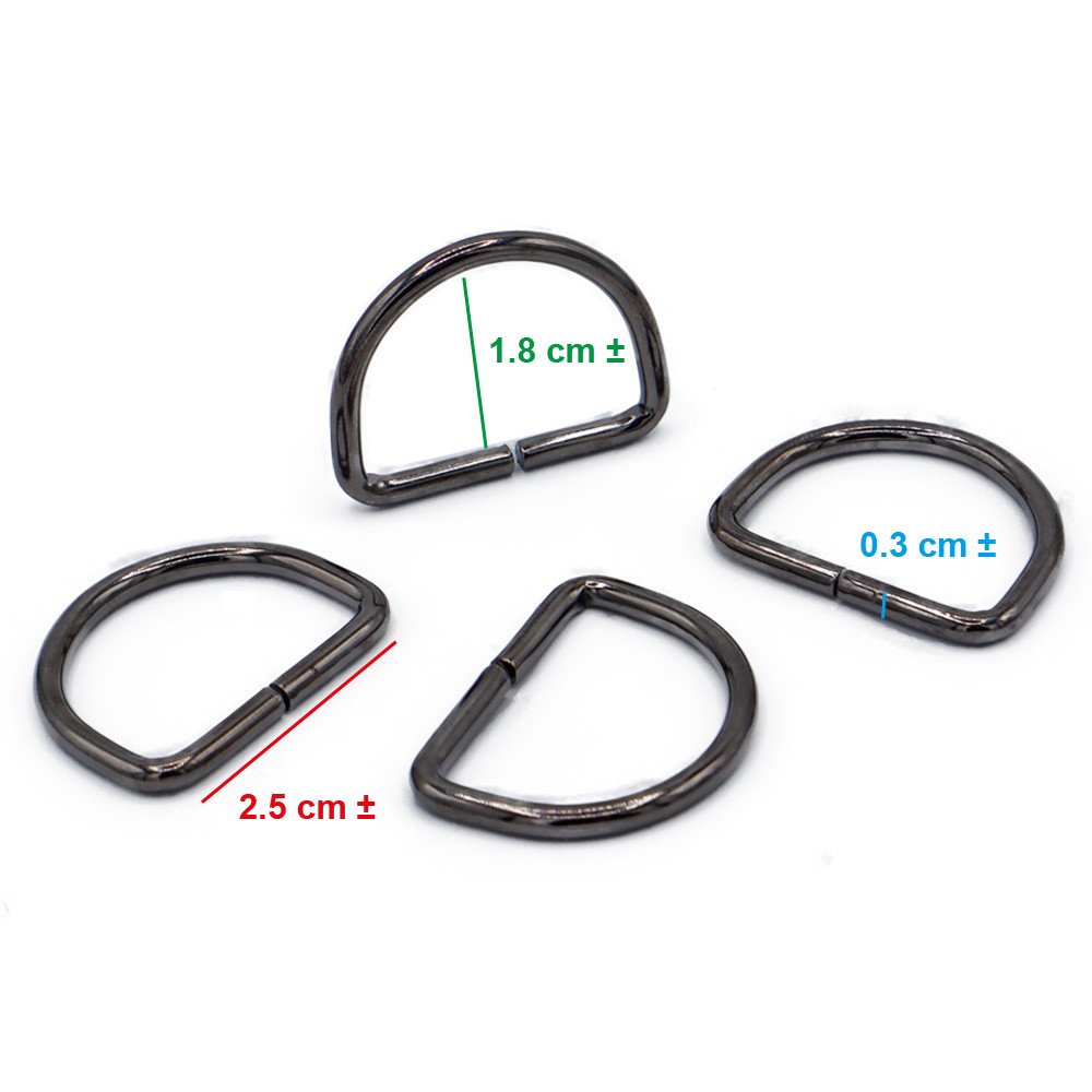 Anelli semicircolari aperti Canna di fucile 25mm