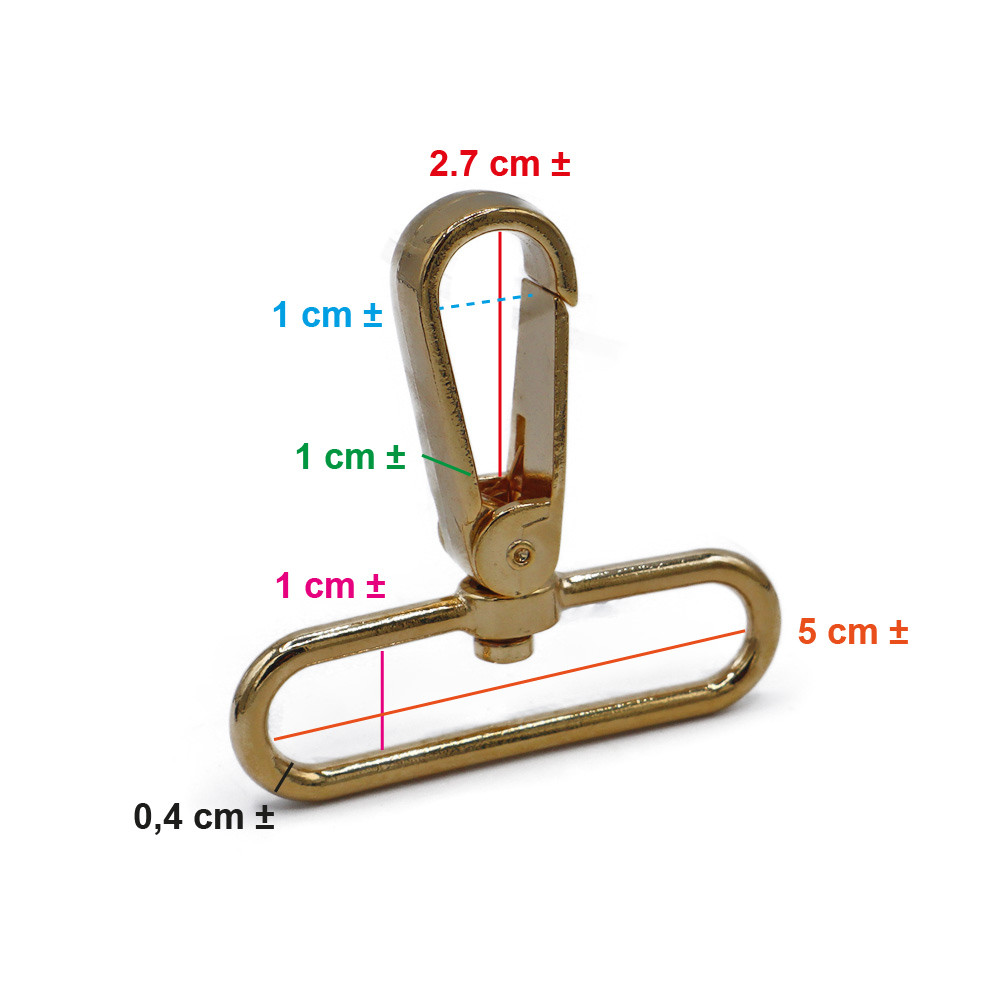 Snap Hook Pierre 57x50 Gold