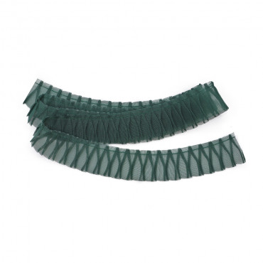 Pleated Tulle Ribbon Green