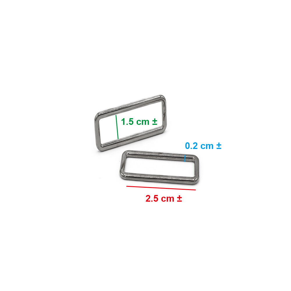 Anneaux rectangulaires Argent 25mm