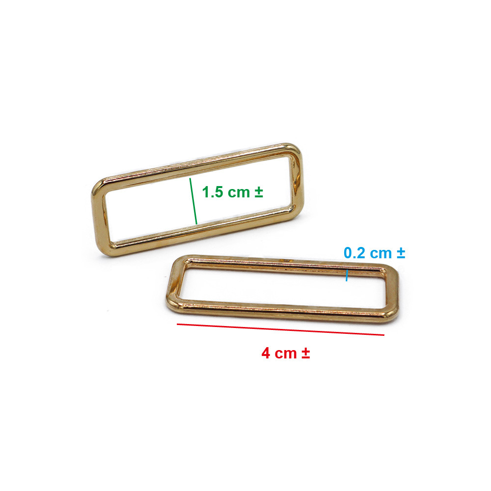 Anelli rettangolari Oro 40mm