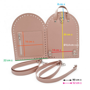 Pocket Backpack Set Pale Pink
