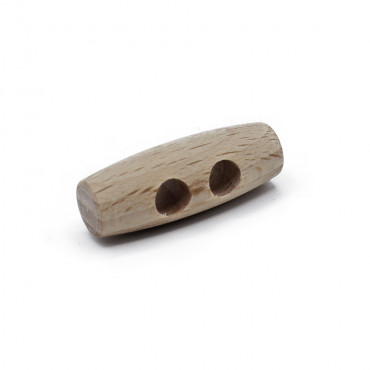 Wooden Toggle Button 30 Natural 1pc