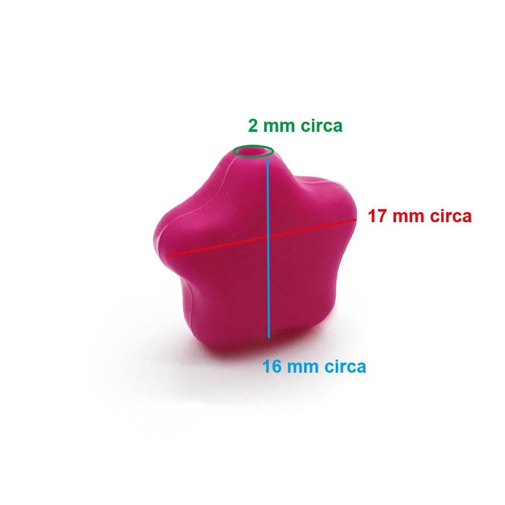 Dark Pink Star Bead