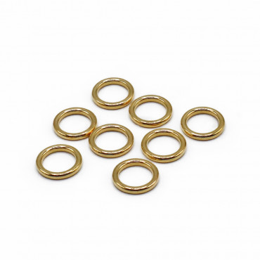 Closed Rings Gold 13.5 mm Nickel Free 8 pcs