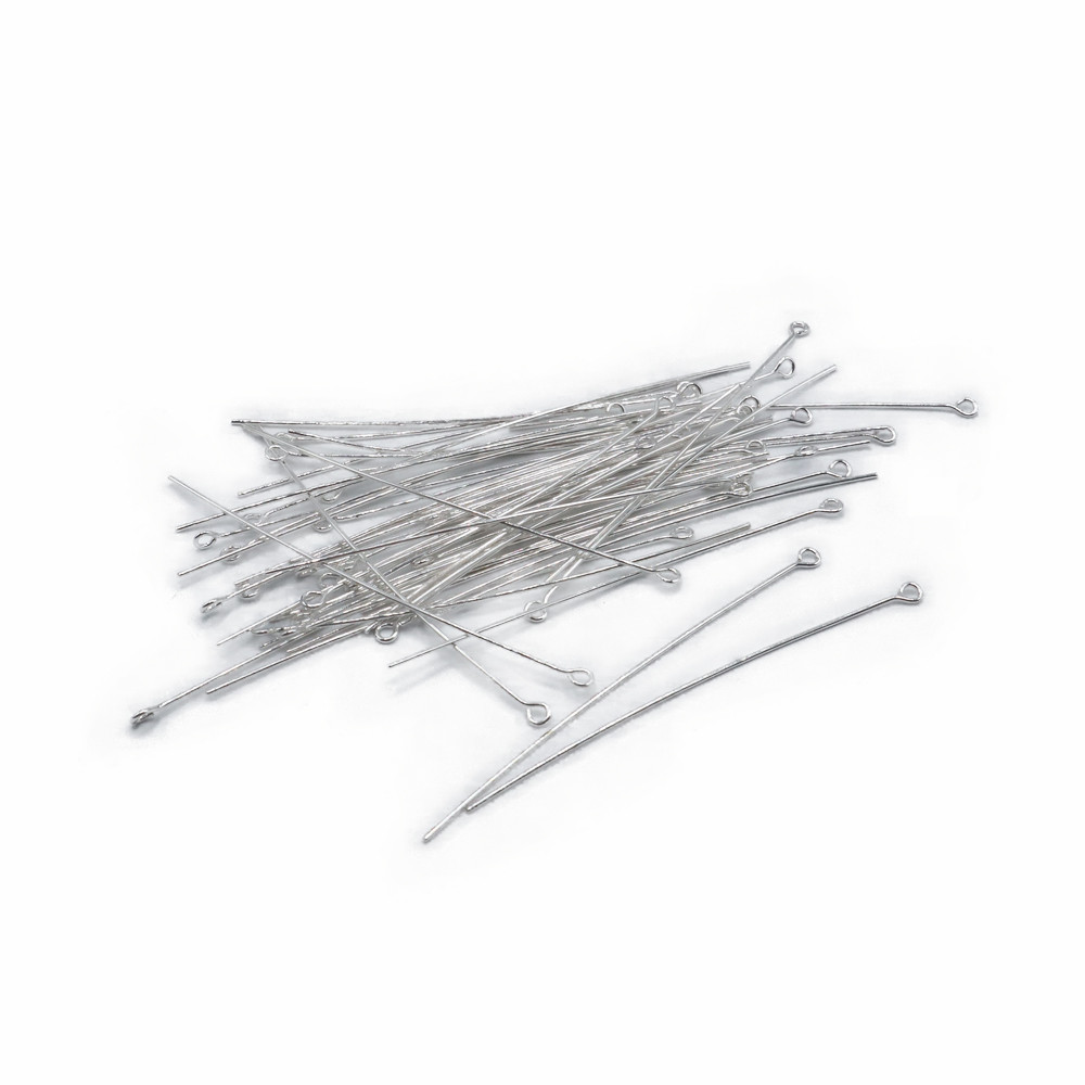 Clous à Œil Eye Pin 70 mm Argent Clair Nickel Free 50 pcs