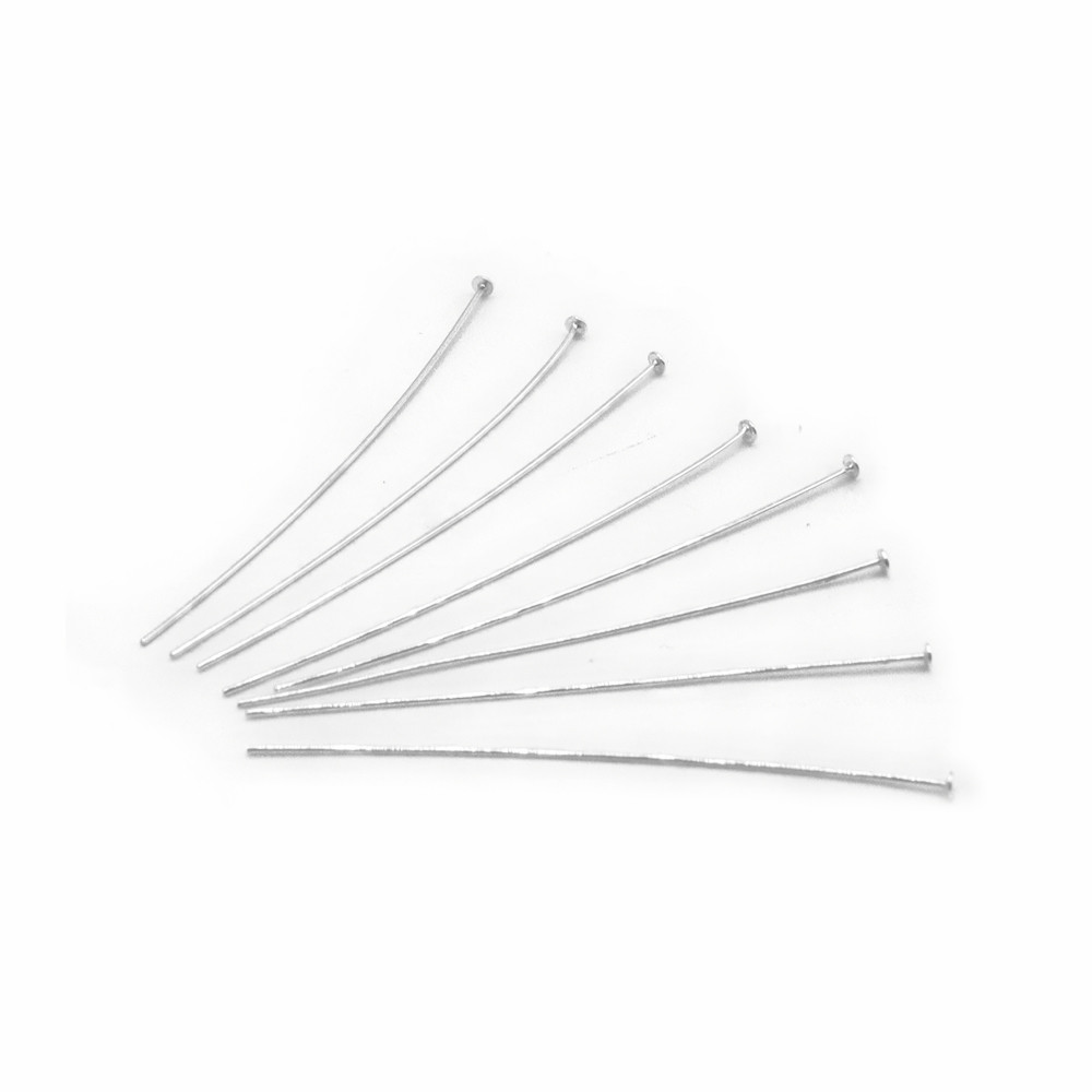 Chiodini testa piatta argento 925 50 mm 8 pz