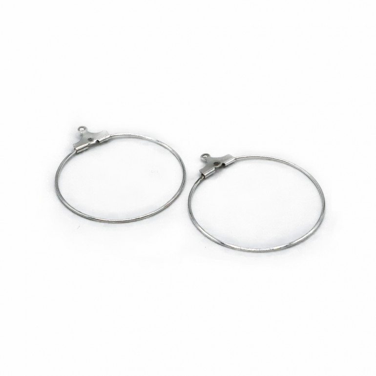 30 mm Silver Hoop Earrings Tessiland