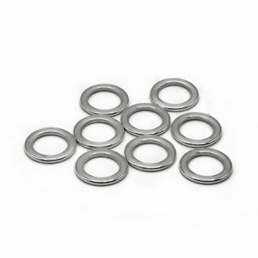 Closed Rings Silver 18 mm Nickel-Free 9 pcs