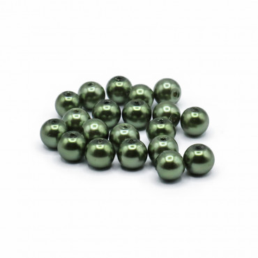 Beads HQ Glass mm8 Army Green