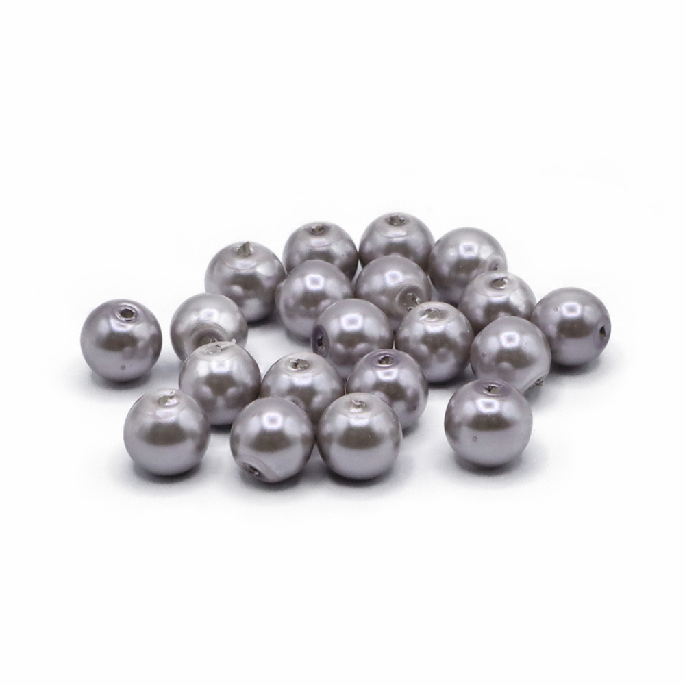 Perlas HQ Glass mm8 Gris Tórtola 