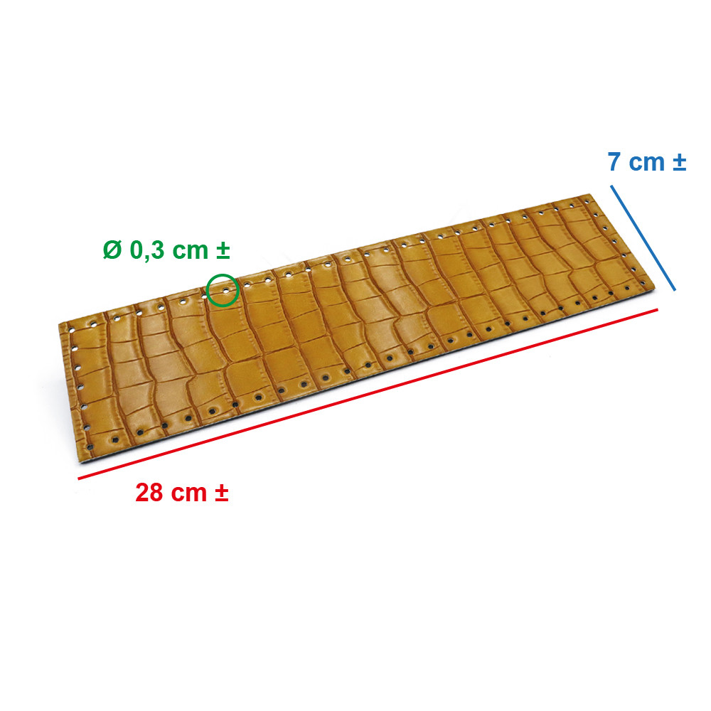 Tile Crocodile Print Eco Leather 7x28 Mustard 1pc