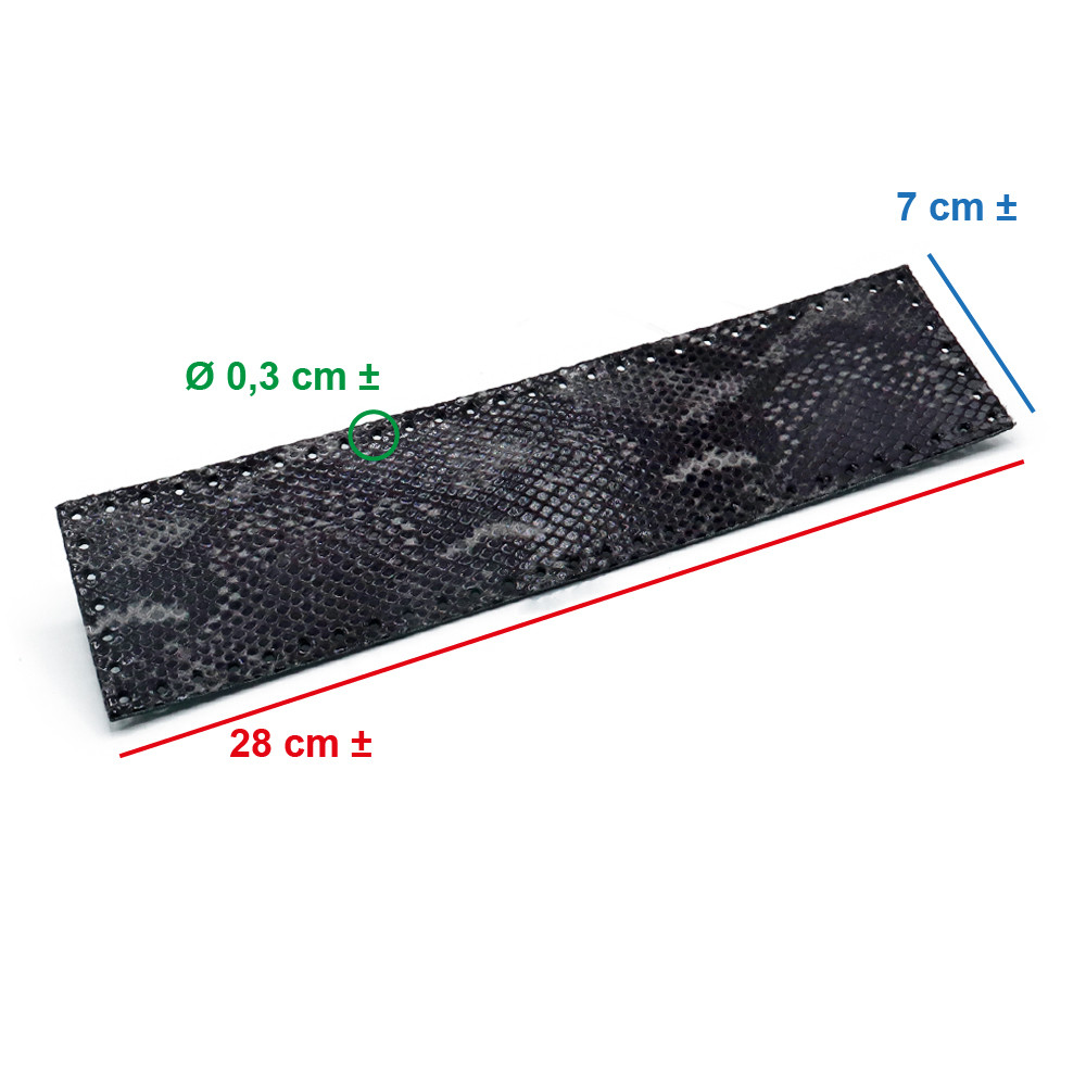 Tile Vipera Eco Leather 7x28 Black 1pc