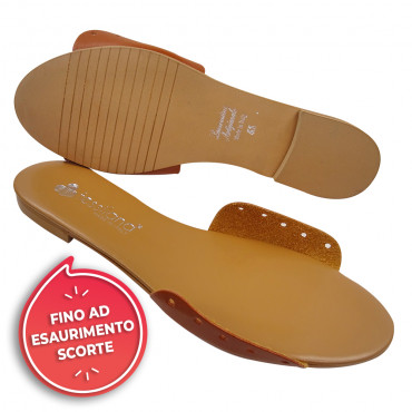 Sandal Positano sole - size 35 leather color. Model CS02
