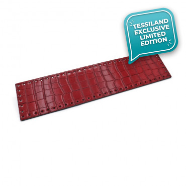 Tile Crocodile Print Eco Leather 7x28 Red 1pc