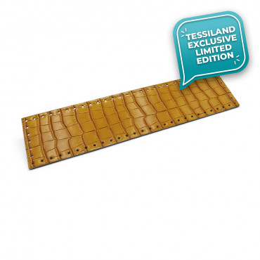 Tile Crocodile Print Eco Leather 7x28 Mustard 1pc