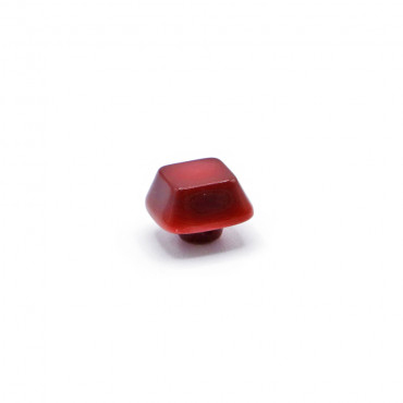 Bottone Iride Cubo 10 mm Rosso 1 pz