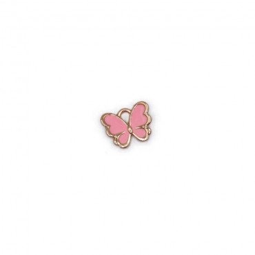 Pendentif Papillon Rose Or...