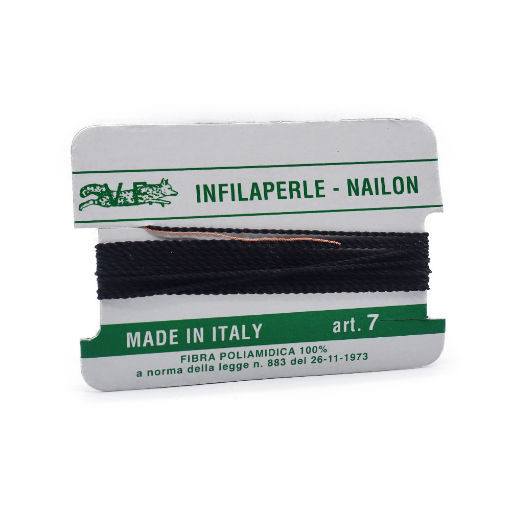 Fil de perlage Noir n 7