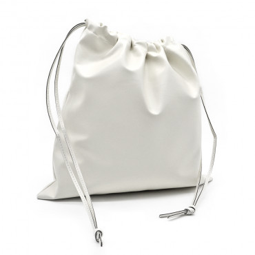 Pouch White Eco Leather 30x30