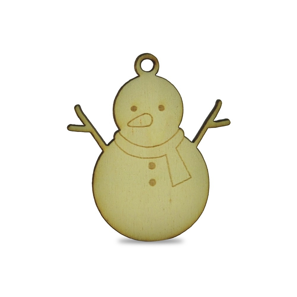 TL117 Snowman - decoration - Wooden - Laser cut