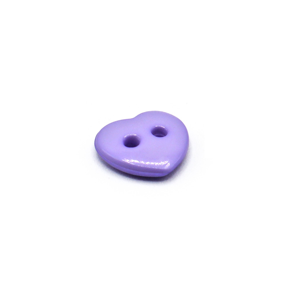 Bouton Cœur Small Lilas 1 pc