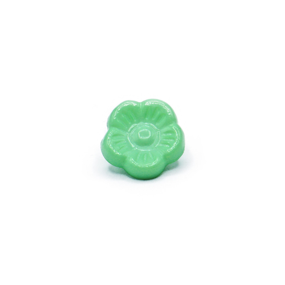 Button Green Fleur 1 pc
