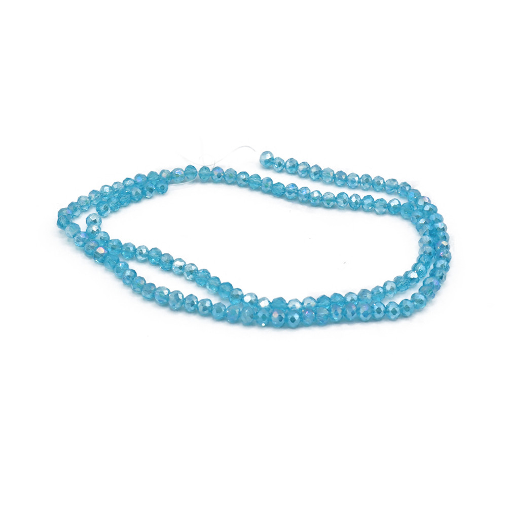 Cristalli 4mm A034 Celeste Trasparente Iridescente