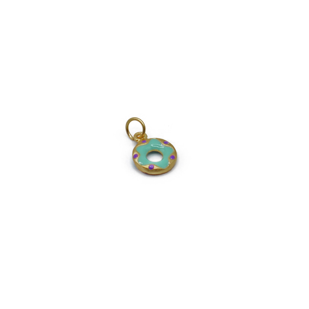 Donut Light Blue  Gold