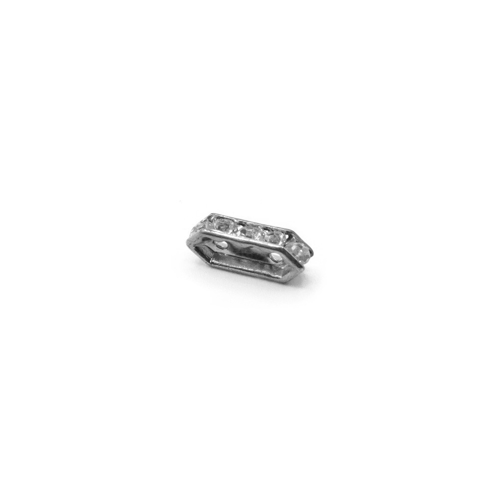 Spacer Hexagon Silver 15mm Nickel Free