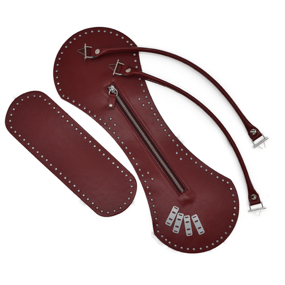 Set Bolso Moon Borgoña