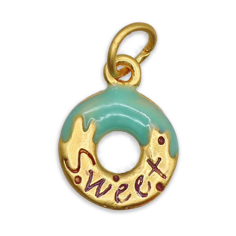 Donut Light Blue  Gold