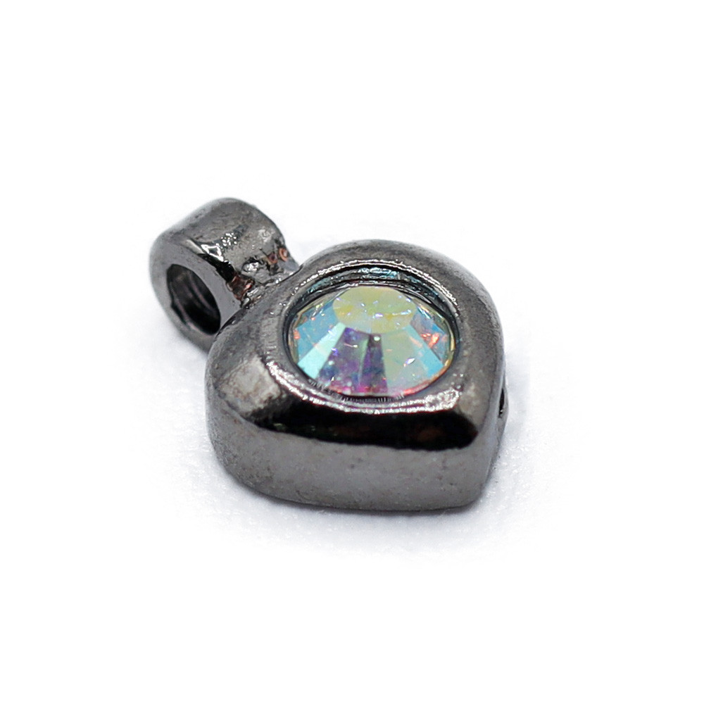 Pendentif Cœur Ruthénium Sans Nickel 1 pc