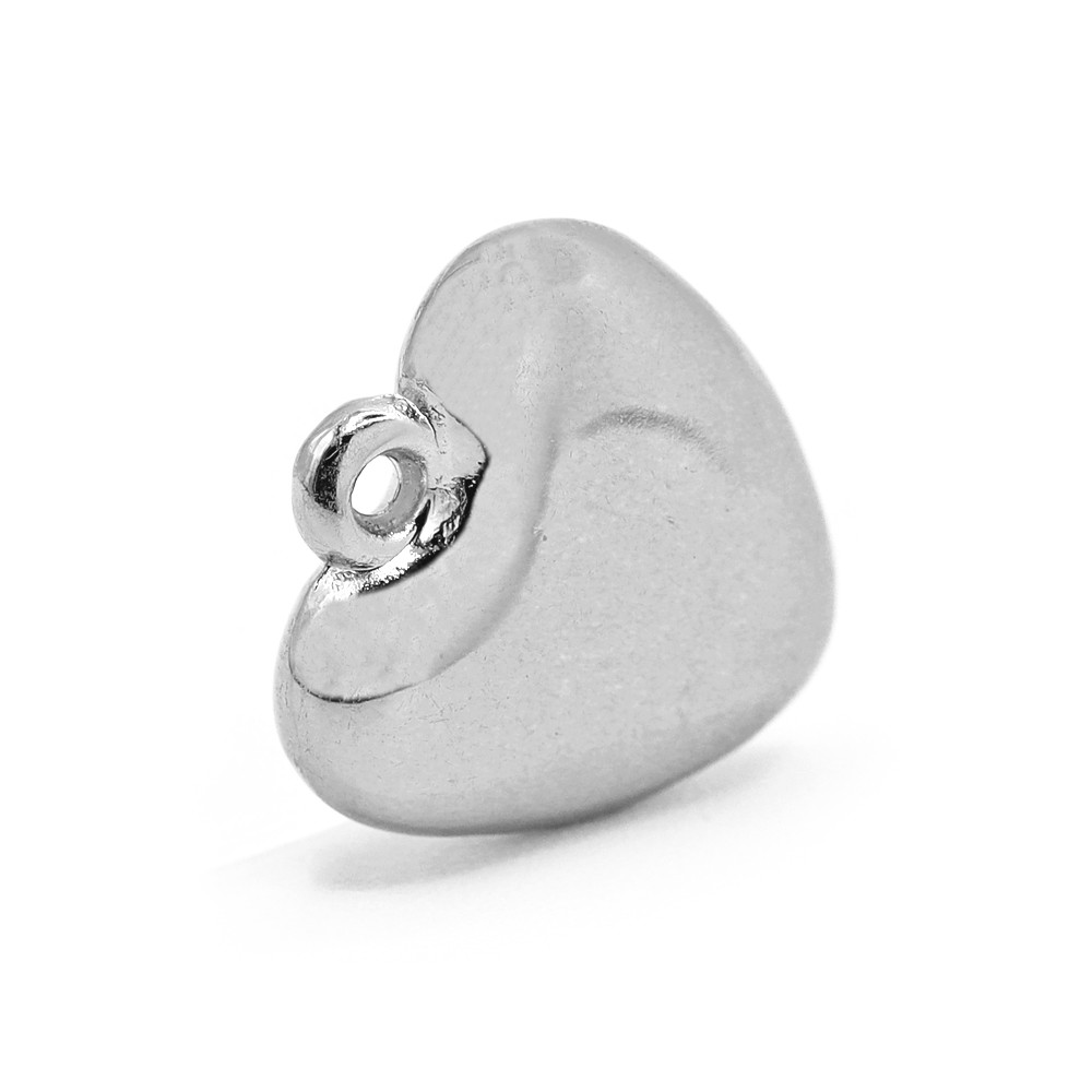 Pendant Puffed Heart Silver
