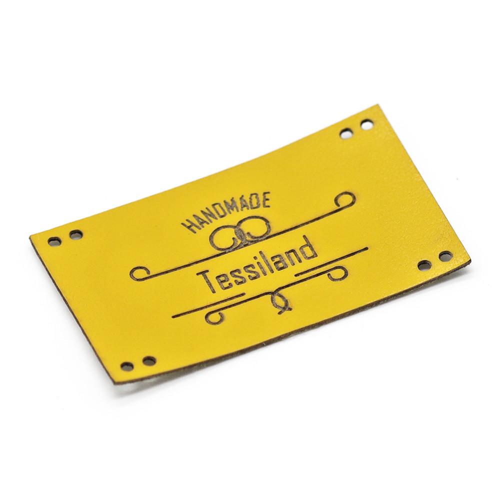 Plaques Personnalisables Handmade maxy éco-cuir jaune