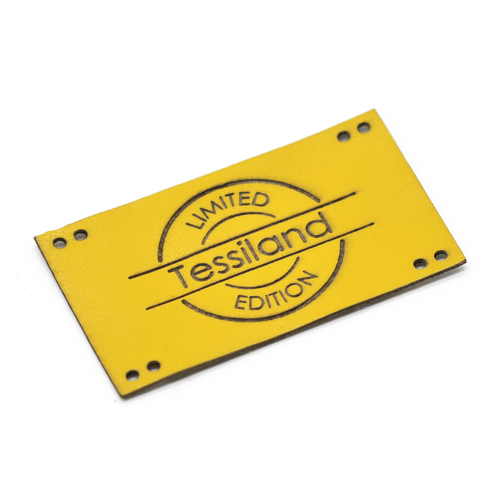 Targhetta Personalizzabile limited maxy ecopelle giallo
