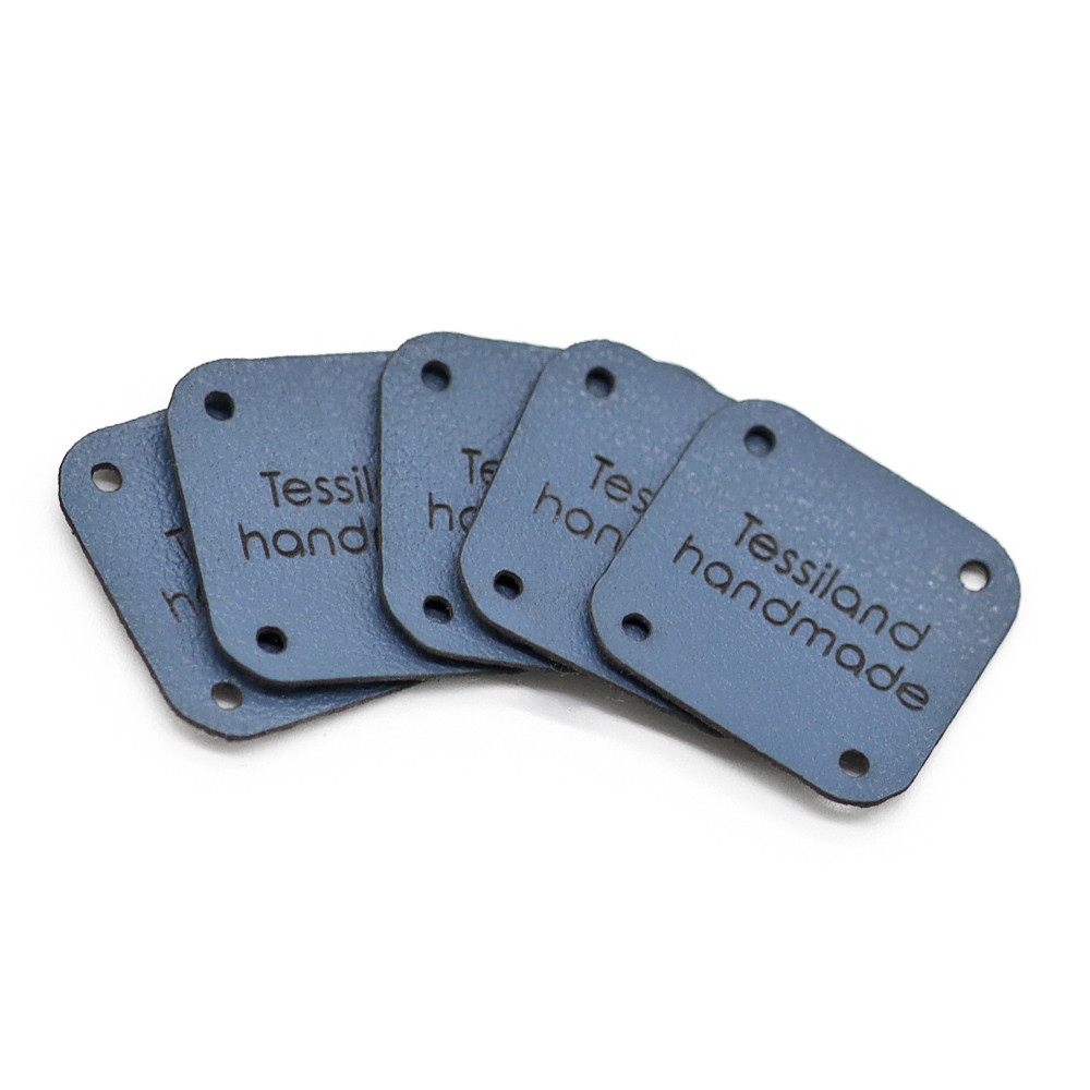 Plaques personnalisables carré 5 pcs Éco-cuir Avio