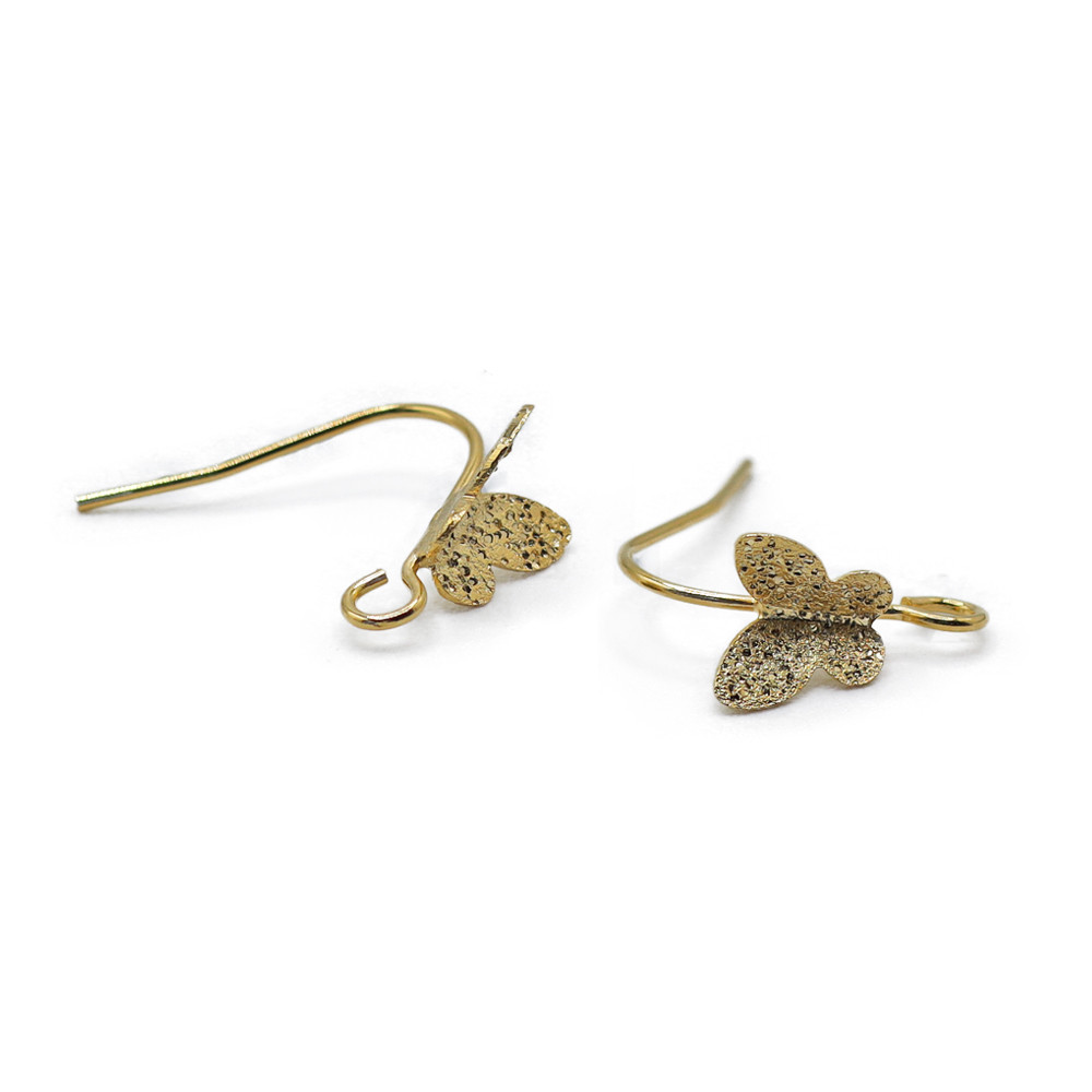 Gold Butterfly Earrings 2pcs