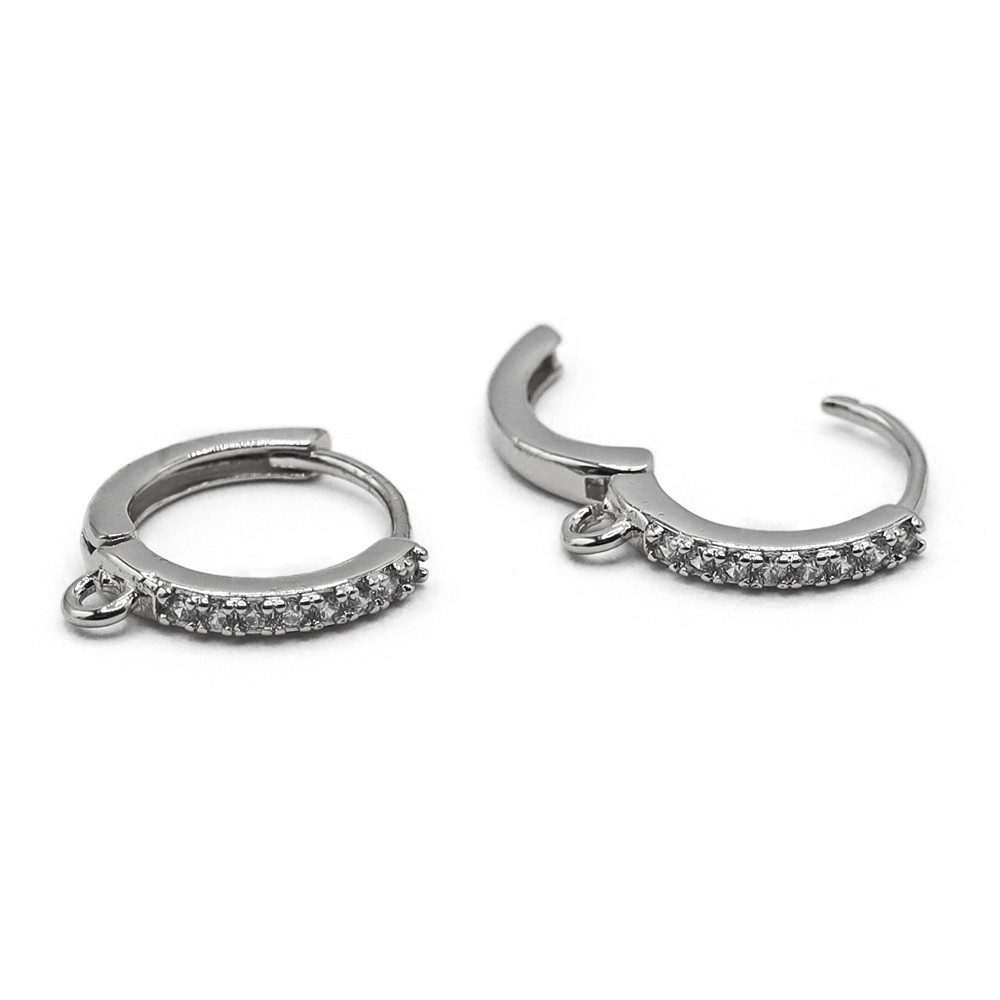 Ganchos Circlet Gem Plata 2 piezas